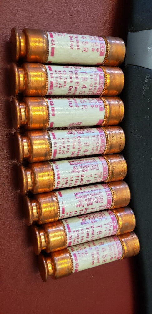 LOT OF 8 GOULD SHAWMUT TR45R Time Delay 45Amp 250VAC Fuses NEW ( A2-4A)