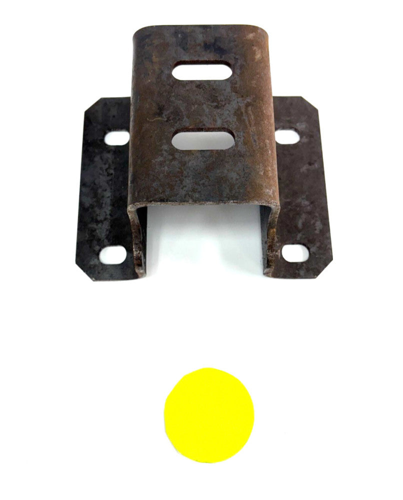 UNBRANDED STEEL MOUNTING BRACKET LENGTH-5" WIDTH-5-1/8" HEIGHT-2-7/8"