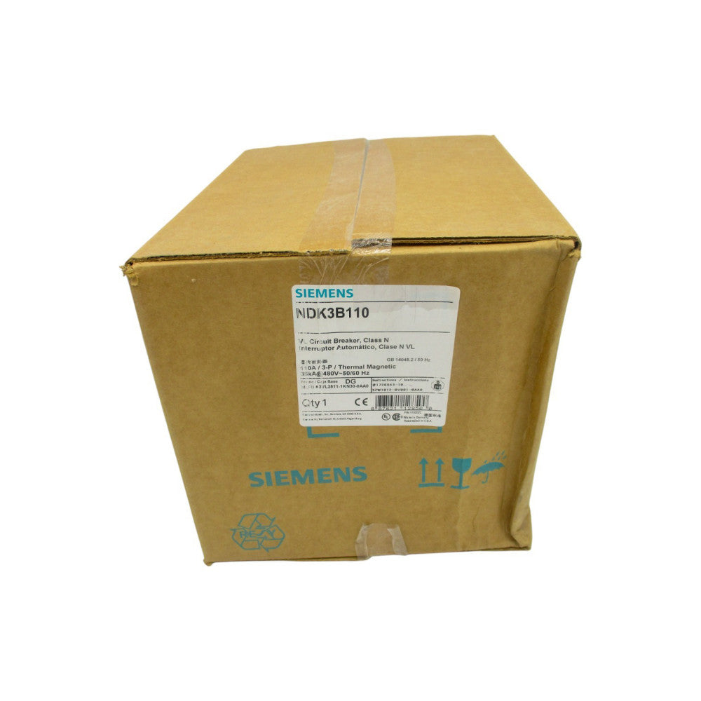 SIEMENS NDK3B110 3VL2511-1KN30-0AA0 480V 110A NSFS
