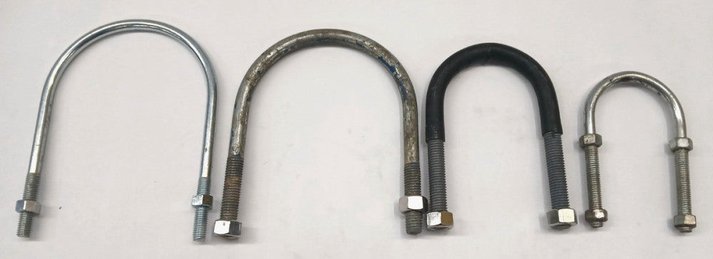 STEEL U-BOLTS ASSORTED LOT OF 4