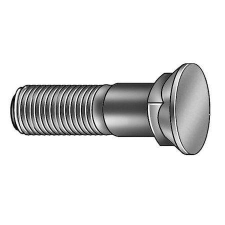 Zoro Select 1Cff9 Square Neck Plow Bolt, 1/2"-13 Thrd Sz, 4 In L, Flat Head,