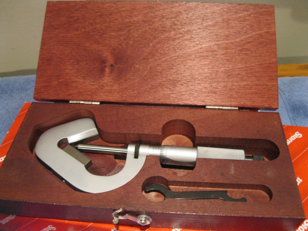 STARRETT 483XRL-1 V-ANVIL MICROMETER .093-1.0 CARBIDE .001 MACHINIST TOOLS