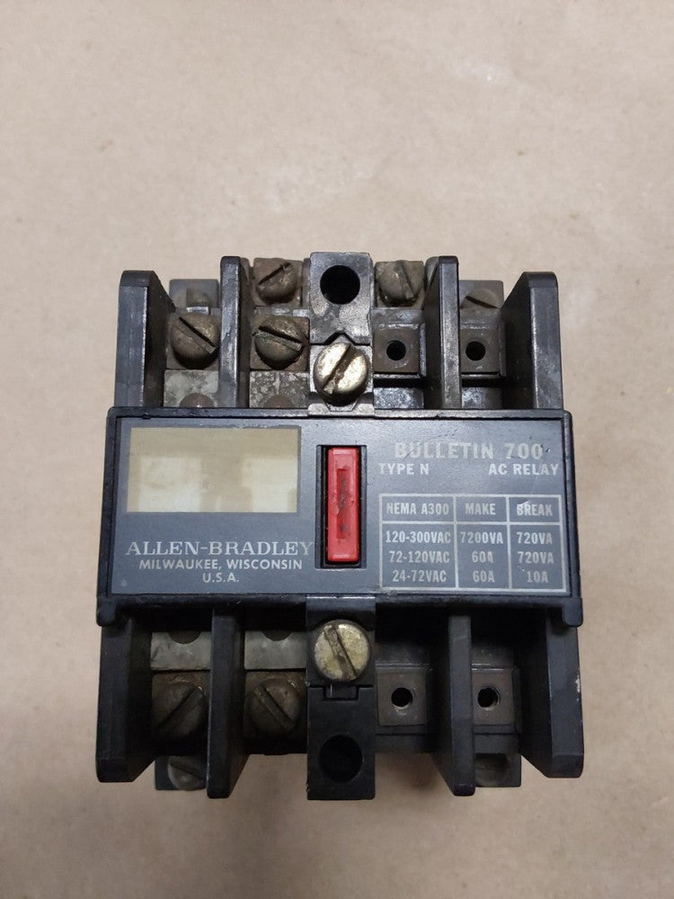 Allen-Bradley Bulletin 700, Type N, 700-N800A1, AC Control Relay