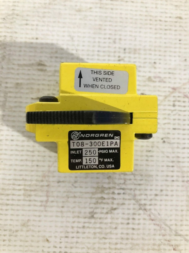 Norgren T08-300-E1PA Pneumatic Shut Off Valve 250PSI 150°F
