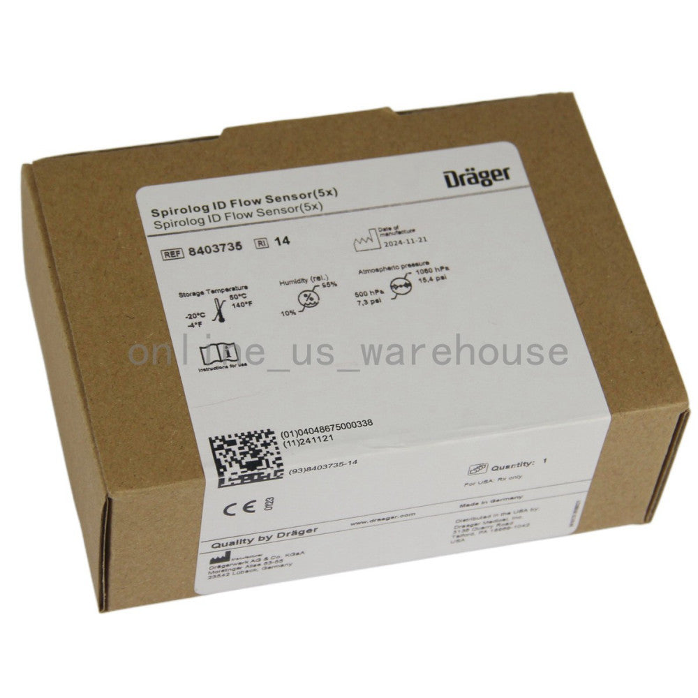 5PCS/BOX New In Box DRAGER 8403735 Spirolog Flow Sensor