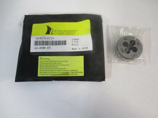 (315-1125) 1/4-40 UNS 1" OD High Speed Steel RH Round Adjustable Die
