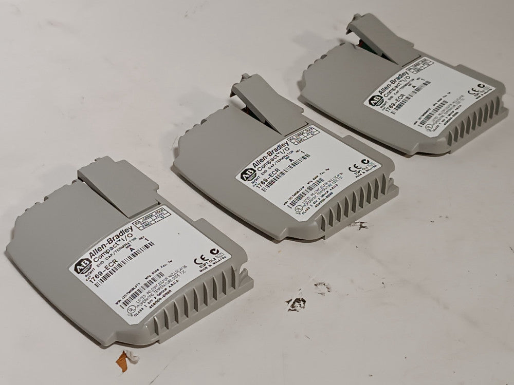 Lot of 3 Allen-Bradley 1769-ECR Right End Cap / Terminator, Series A