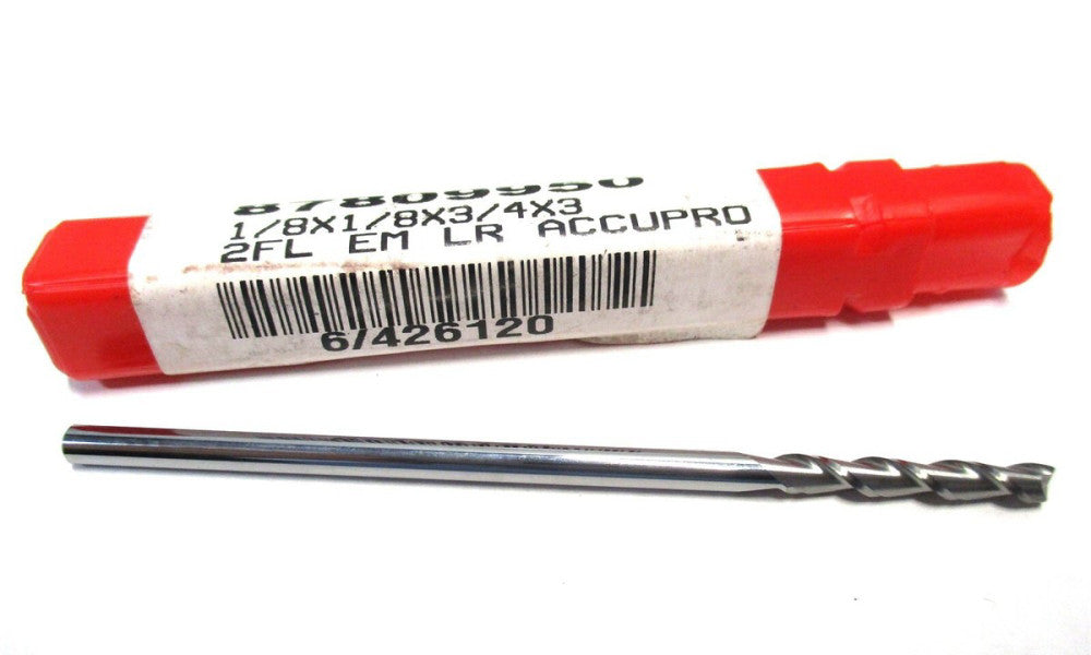 Made in USA (87809950) 1/8 x 3/4 x 3 2-Flute SE CC RH Carbide Square End Mill