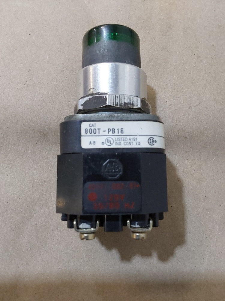 Allen-Bradley 800T-PB16 Ser.T Illuminated Green Push Button