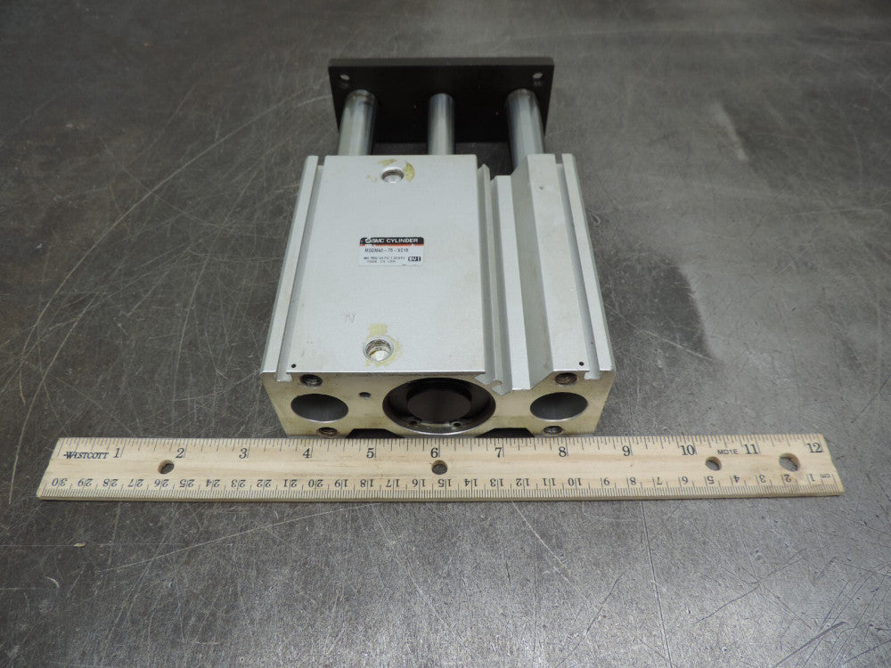 SMC MGQM40-75-XC18 Compact Linear Slide Pneumatic Air Cylinder Used