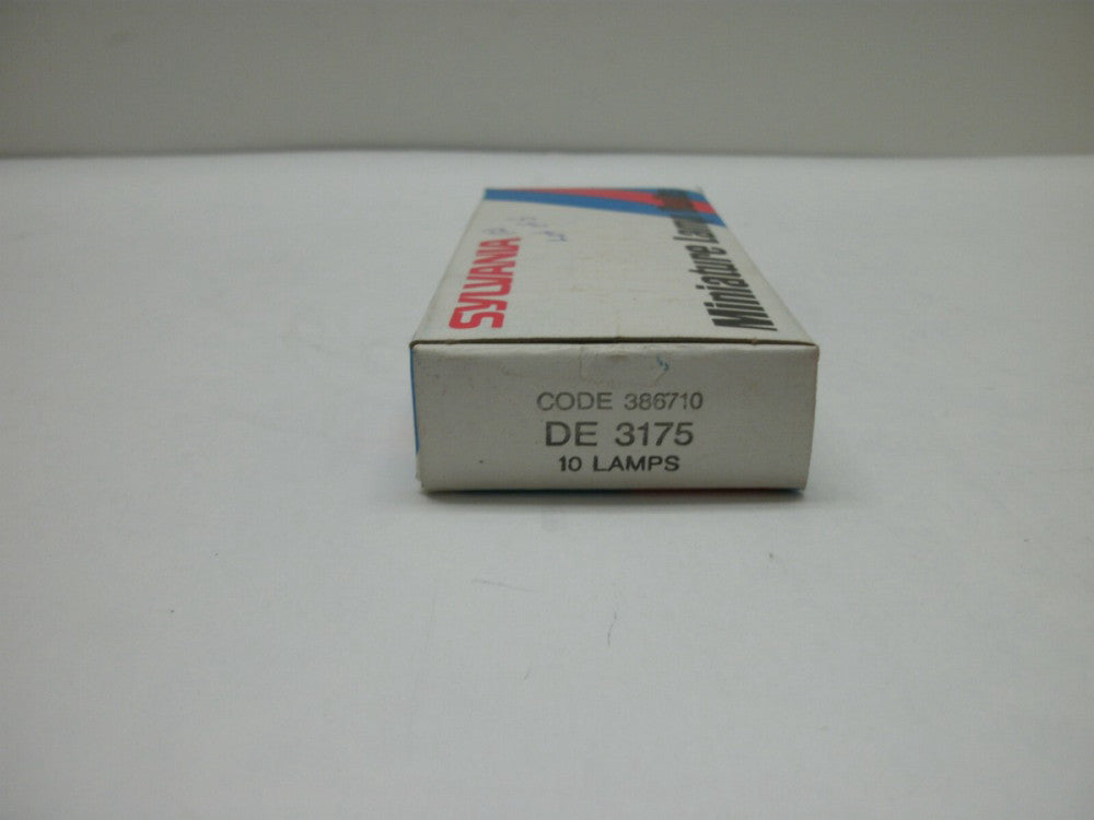 SYLVANIA DE3175 MINIATURE LAMP BULBS SV8.5MM BASE 12V 10W 0.77A T3(LOT OF 5) NNB