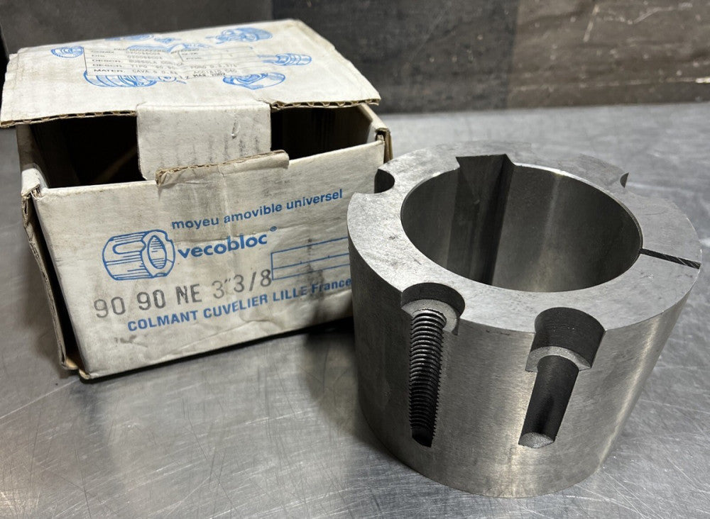 VECOBLOC 90 90 NE 3 3/8 Taper Lock Bush Nos Surplus