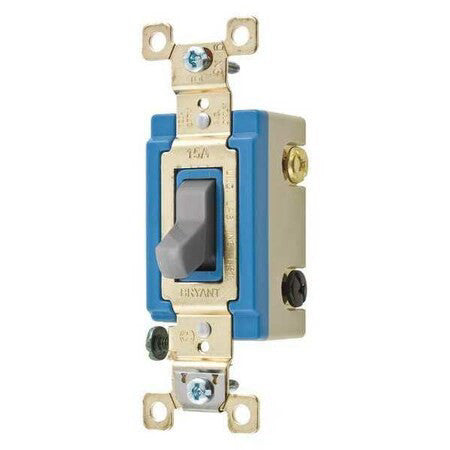 Bryant 4804Gry Wall Switch,Gray,15A,4-Way Switch