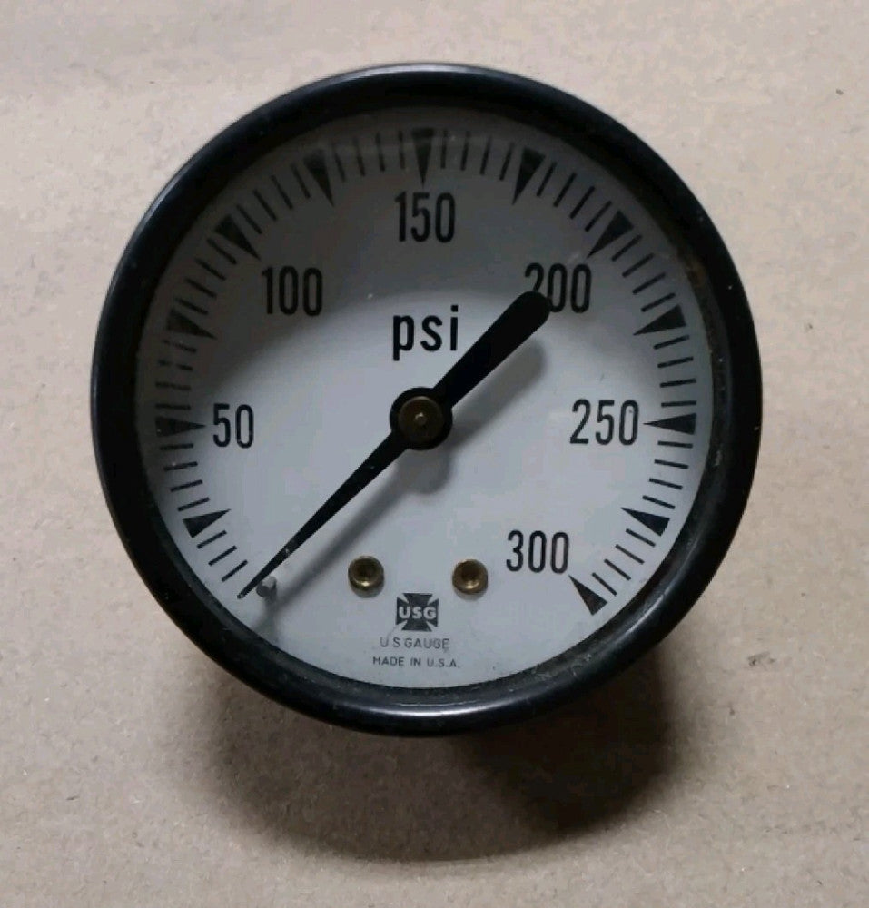 AMETEK 050755 GAUGE 0 TO 300 PSI 0.250 IN. NPT DIA 2 IN DIA U.S.GAUGE F124