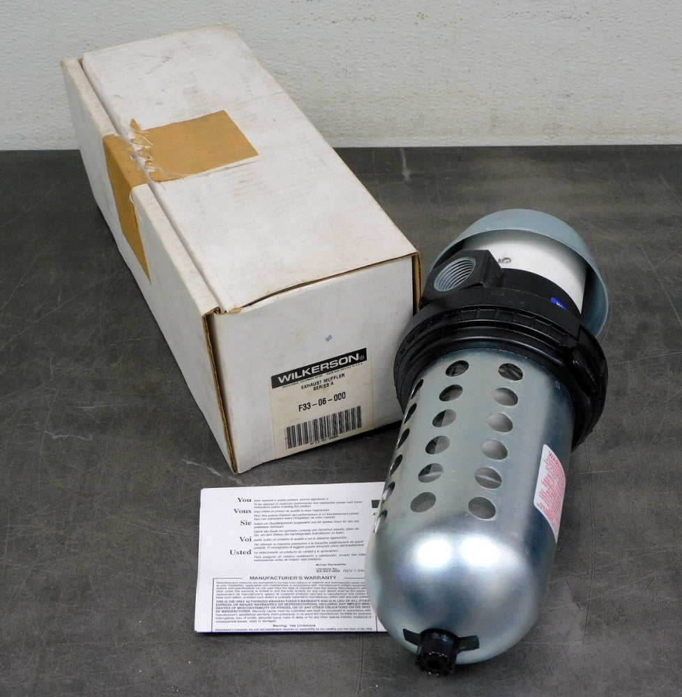Wilkerson F33-06-000 Exhaust Muffler / Filter 3/4" NPT 150 PSI