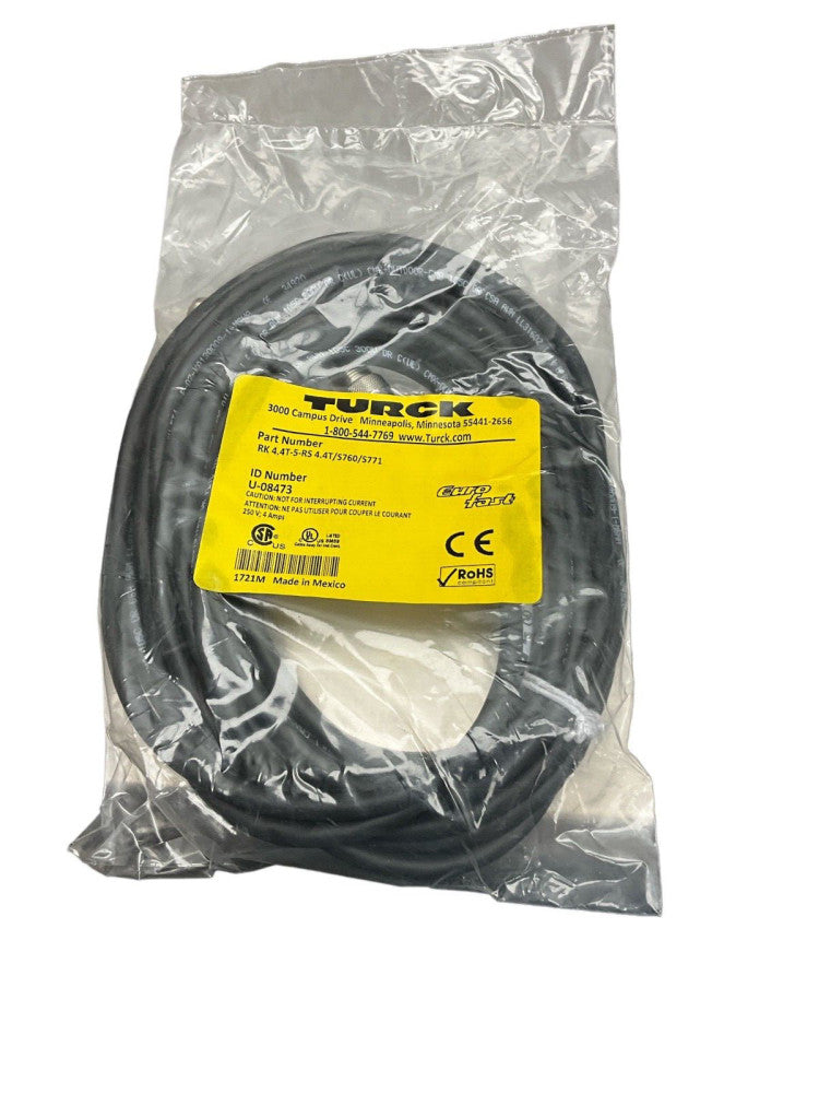 RK 4.4T-5-RS 4.4T/S760/S771-TURCK M12 EUROFAST CORDSET STRAIGHT,FEMALE CONNECTOR