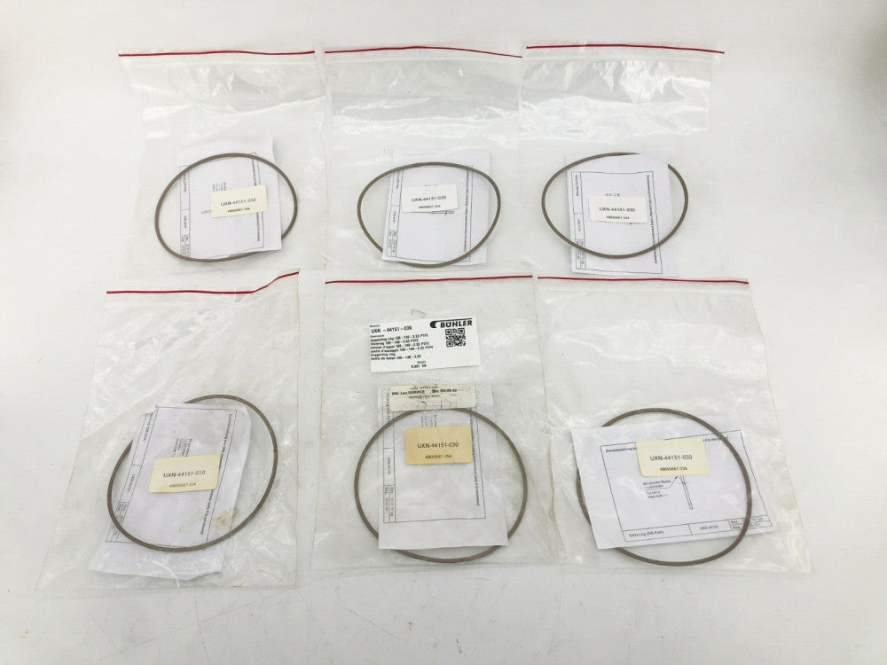 Lot of 6 New Buhler UXN-44151-030 Supporting Rings 109-3.53 PTFE