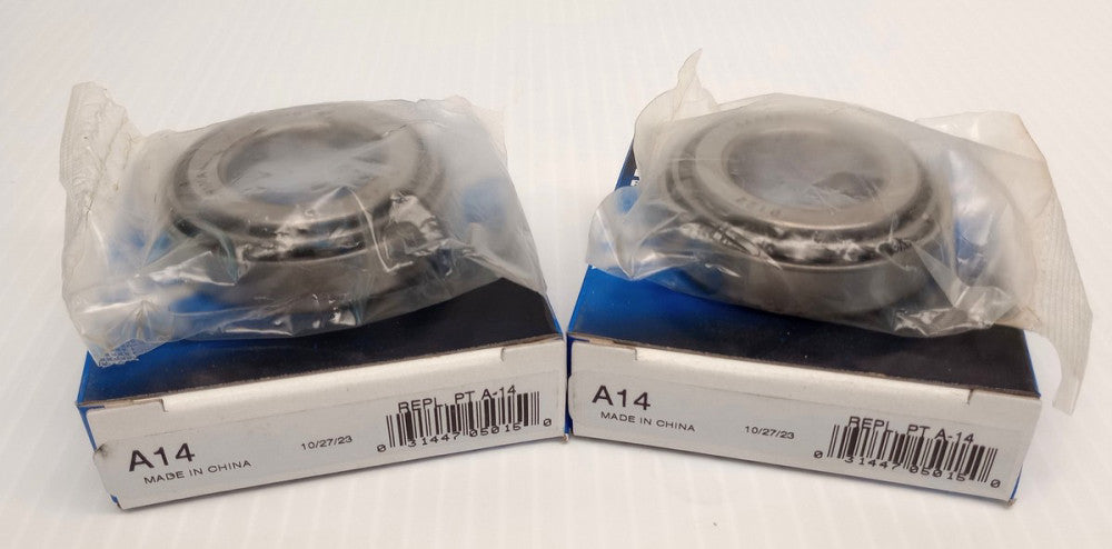 PTC A14 Tapered Roller Bearing Cone and Cup Set PTA-14 L44610 L44643 (Pack Of 2)
