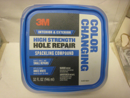 3M Color Changing High Strength Hole Repair, Spackling 32 oz, CC-32 D ONE TUB
