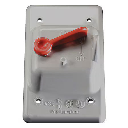 Cantex 5133330 1 -Gang Vertical Weatherproof Cover, 3" W, 1-1/4" H