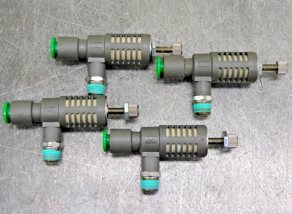 SMC ASV310F Speed Exhaust Control Valve 1/8" NPT Lot of Four (4)