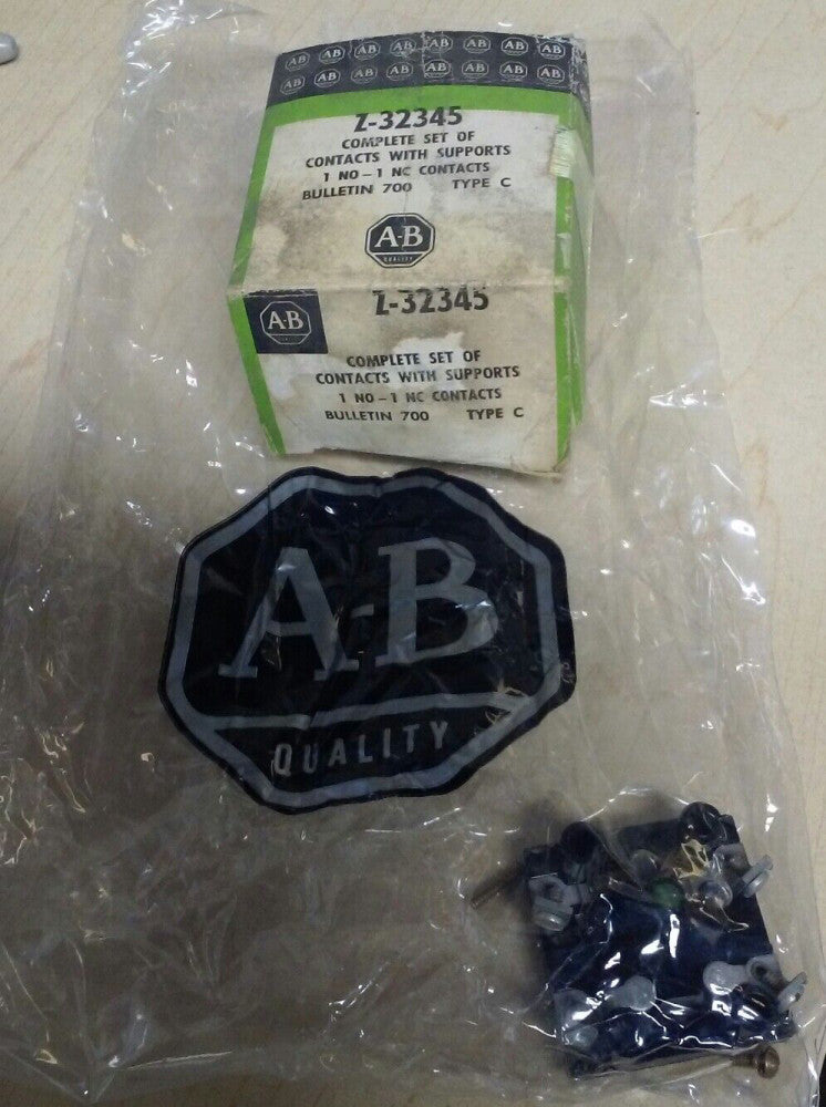 Allen Bradley Z-32345 Complete Set of Contacts w/ Supports 1 N.O. Type C Z32345
