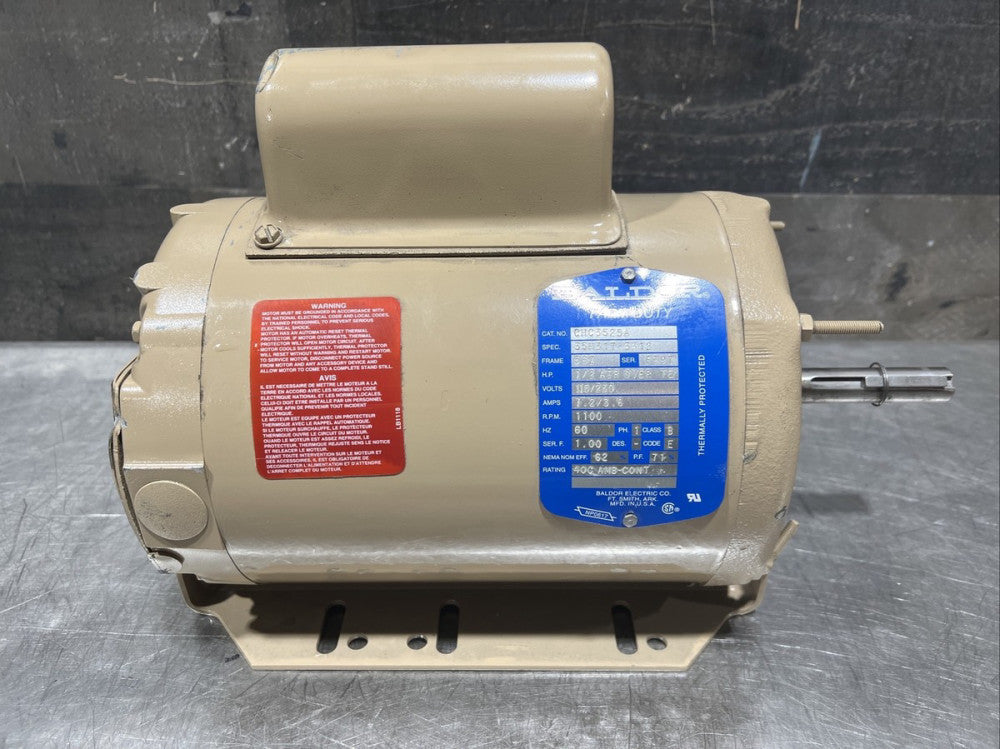 BALDOR-RELIANCE CHC3525A Motor,.5HP,110 rpm,1PH,60Hz,56Z,TEAO Nos Surplus