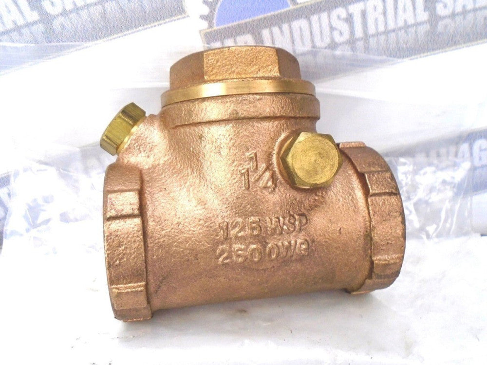 JENKINS - 1-1/4" - T Swing Check Valve w/BLEEDER - 125 WSP - 250 OWG (NEW VALVE)
