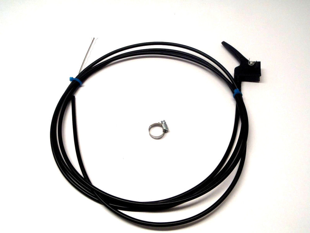 Shop Store Cart Lever 5' Cable Black 1/2" Clamp