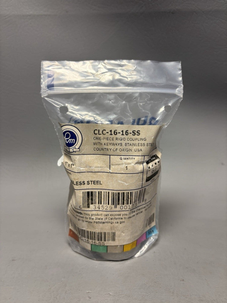 RULAND MANUFACTURING CLC-16-16-SS ONE PIECE RIGID COUPLING W KEYWAY BORE SIZE 1"