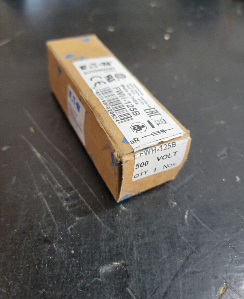 1- EATON BUSSMANN FWH-125B 125 AMP 500 Volt Bolt In Fuse FWH-125B NEW OLD STOCK