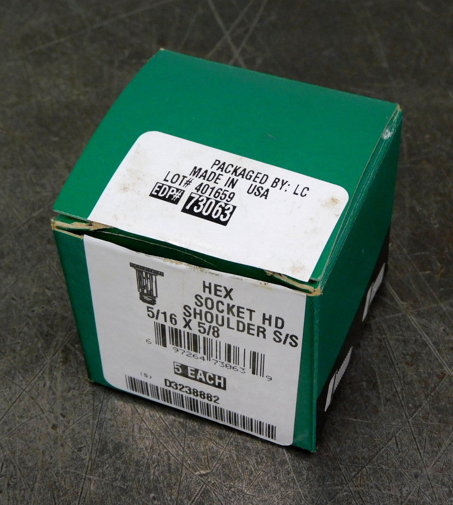 Decorah Hex Socket HD Shoulder Bolt SS (5/16X5/8) 73063 Lot of Fourteen (14)