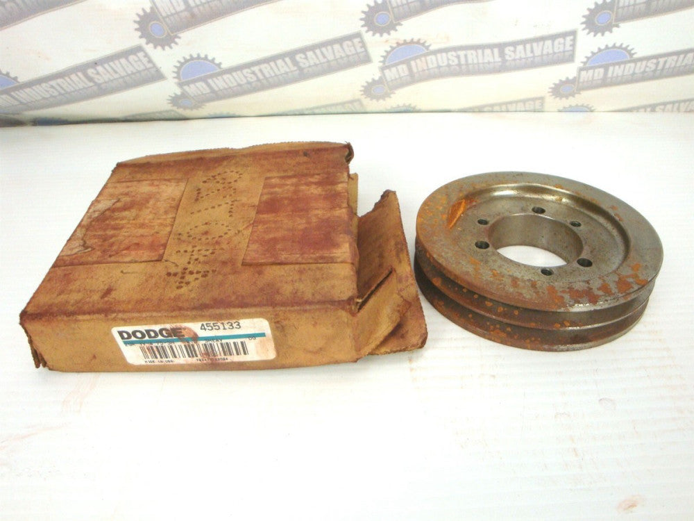 DODGE PN: 455133, 2-3V4.75-SH SHEAVE 2 Groove 4.75" x 1.09 Face (New in Box)