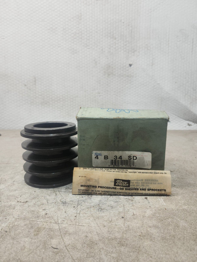 NEW IN BOX MARTIN Pulley 4 Groove SD Bushing 4 B 34 SD