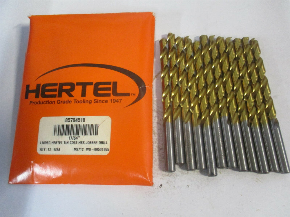 (85704518) 17/64" x 4-1/8" OAL 118° High Speed Steel Jobber Drill - Qty 12