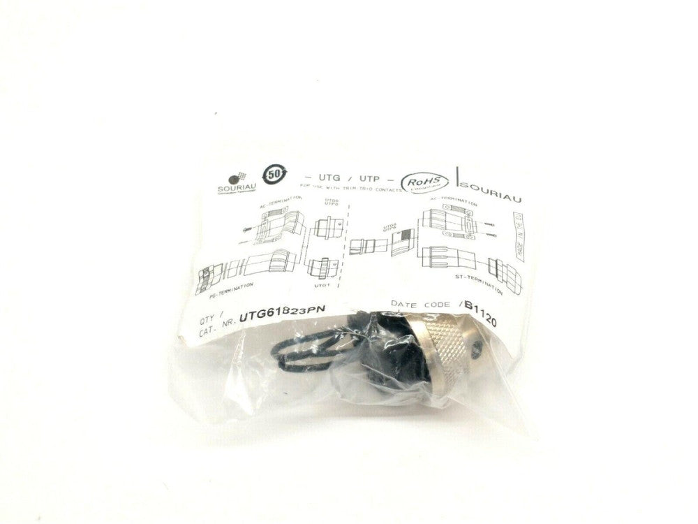 Souriau UTG61823PN 1/3 Bayonet Coupling IP65 Size 18 23-Pin Circular Male Plug