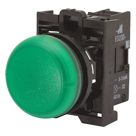 Eaton M22-L-G-230G Indicating Light, Green, 22Mm, Led