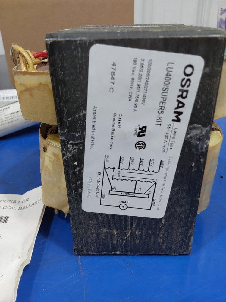 OSRAM LU400/SUPER5-KIT MAGNETIC BALLAST, LAMP IGNITER 48105
