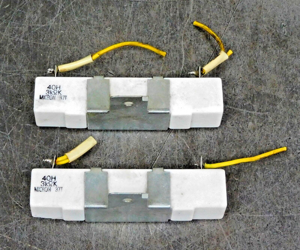Micron 40H White Resistor 3kΩK Lot of Two (2)