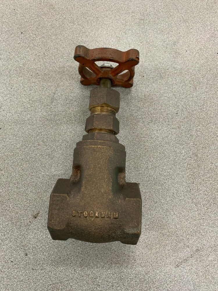NEW NO BOX STOCKHAM B-103 BRASS GATE VALVE 1" NPT 125S 200 CWP