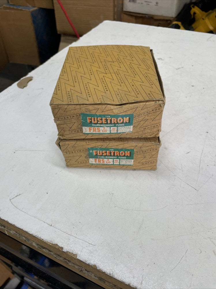 1) New Old Stock! Fusetron FRS-R-3/10 3/10A 600V RK5 Time Delay Fuse QTY 10