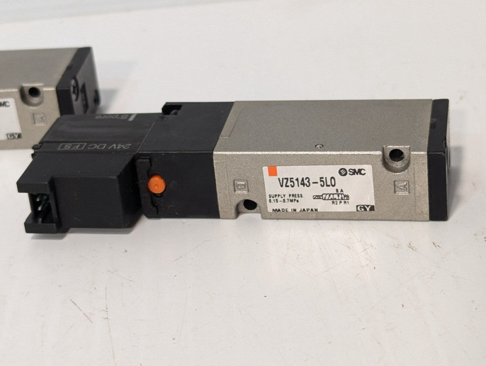 SMC VZ5143-5L0 Solenoid Valve, 24vdc, 5 Port, 0.15 - 0.7 MPa