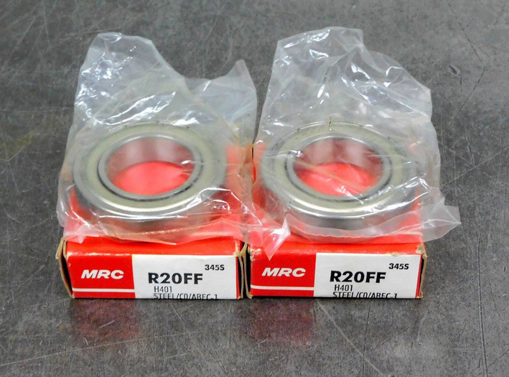 MRC R20FF H401 Steel Single Row Ball Bearings Lot of Two (2)