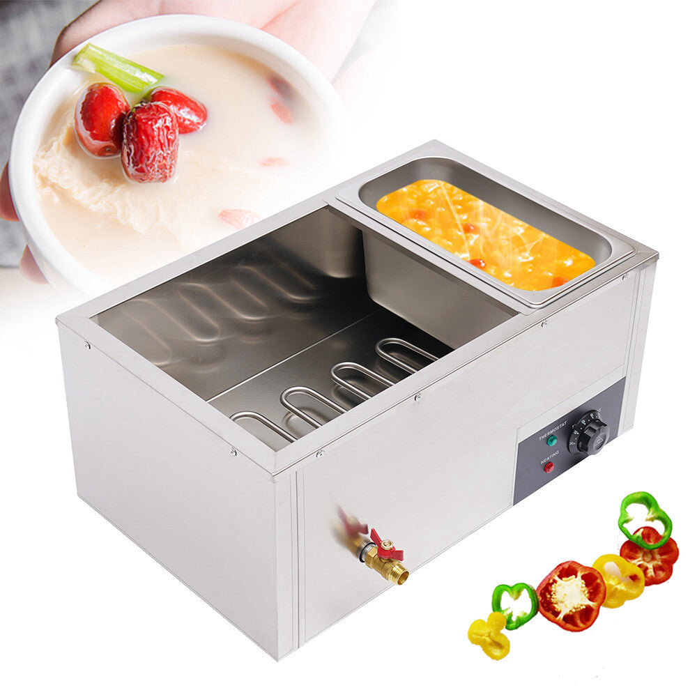 850W 3 Pan Electric Food Warmer Buffet Steam Table Stainless Steel Commercial US
