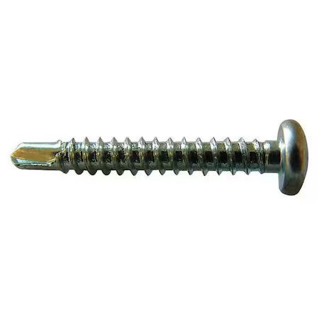 Zoro Select U31820.013.0100 Self-Drilling Screw, #6 X 1 In, Zinc Plated Steel