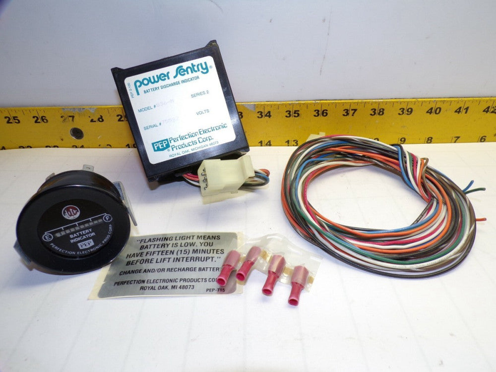 NEW PERFECTION ELECTRONIC POWER SENTRY BATTERY DISCHARGE INDICATOR S36-M SER. 2