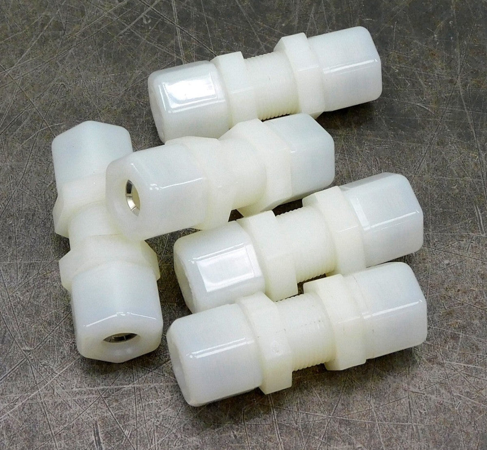McMaster-Carr 50775K375 Straight Compression Tube Fitting 3/8" Tube OD Lot of 5