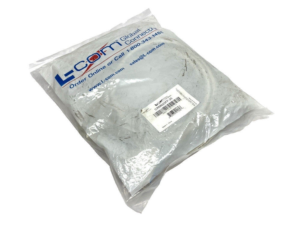 L-Com CRMN25FF-25 Double-Ended Female D-Sub Cable Assembly DB25 Gray