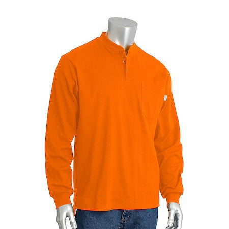 Pip 385-Frhn-(Or)-M Men's Flame-Resistant Shirt, 10.6 Cal/Sq Cm, M, Aramid