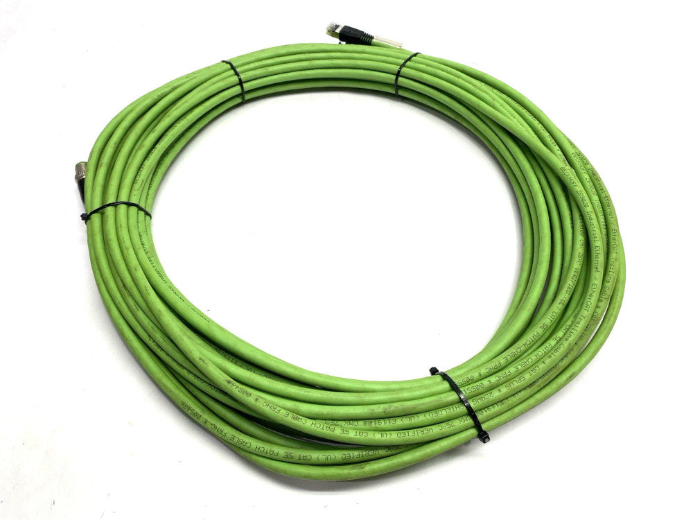 Beckhoff ZK1090-6191-0200 Double Ended EtherCAT Cordset M12 M to RJ45 M 20m